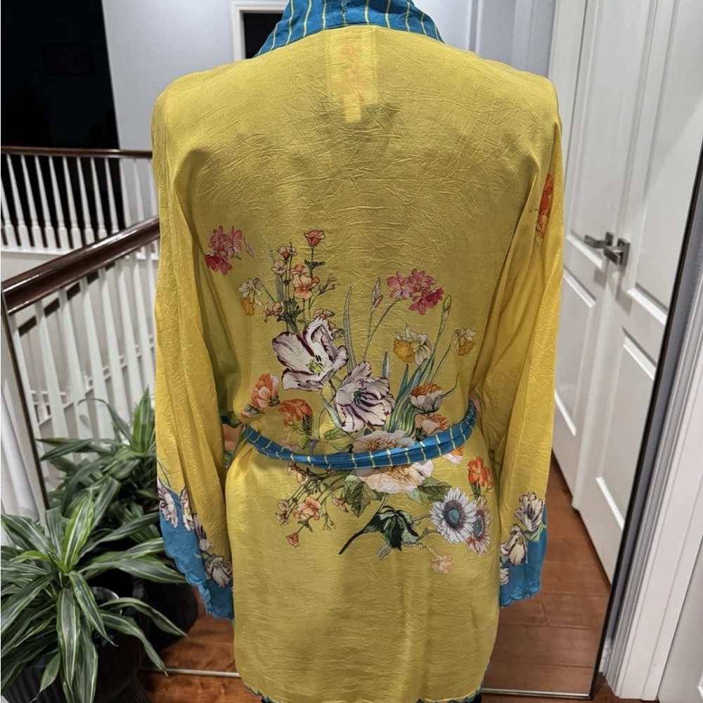 Johnny Was Multicolor Floral Kimono Size L - Picture 7 of 10